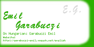 emil garabuczi business card